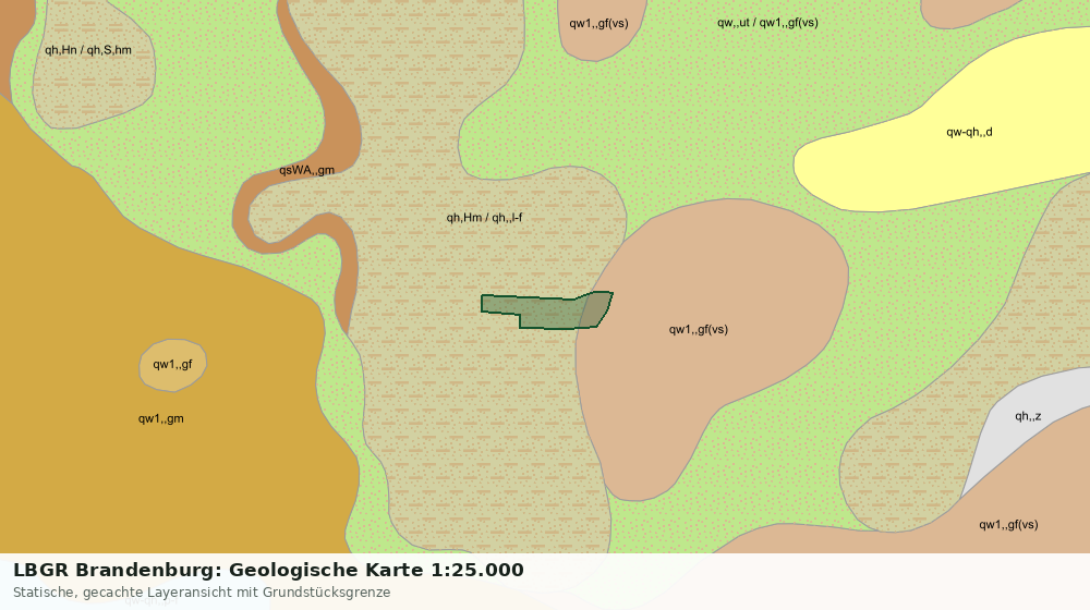 Statische Kartenansicht: LBGR Brandenburg: Geologische Karte 1:25.000