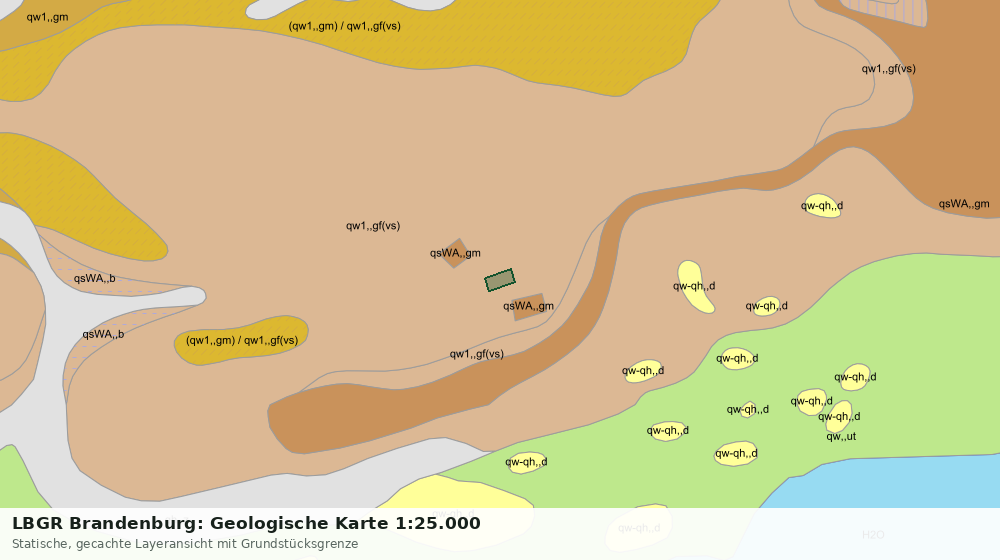 Statische Kartenansicht: LBGR Brandenburg: Geologische Karte 1:25.000