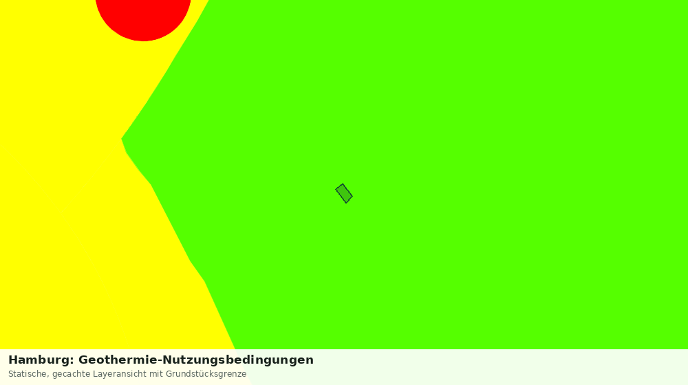 Statische Kartenansicht: Hamburg: Geothermie-Nutzungsbedingungen