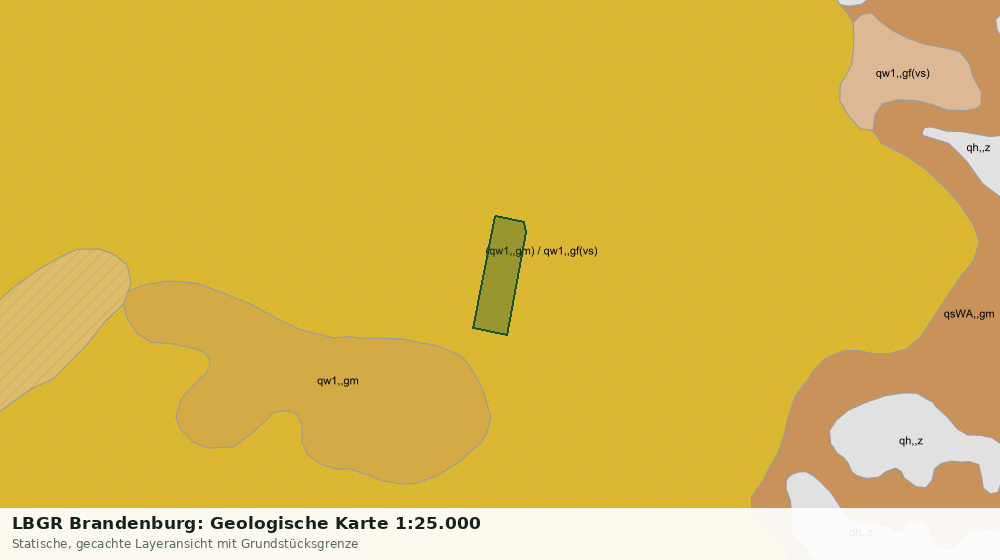 Statische Kartenansicht: LBGR Brandenburg: Geologische Karte 1:25.000