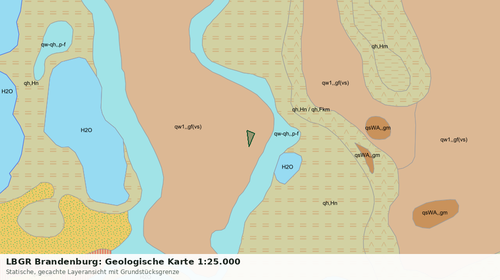 Statische Kartenansicht: LBGR Brandenburg: Geologische Karte 1:25.000