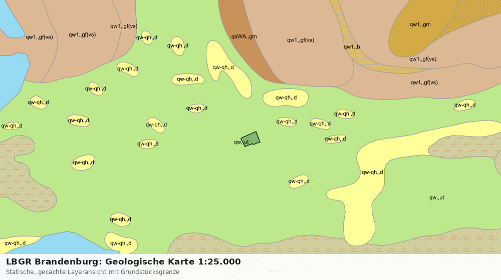 Statische Kartenansicht: LBGR Brandenburg: Geologische Karte 1:25.000