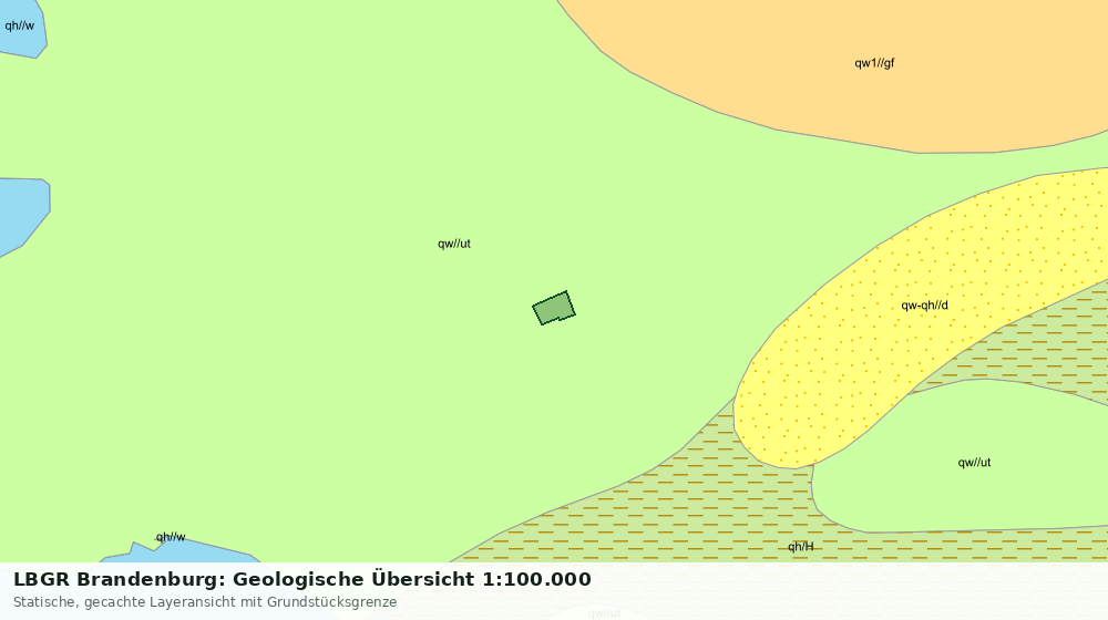Statische Kartenansicht: LBGR Brandenburg: Geologische Übersicht 1:100.000