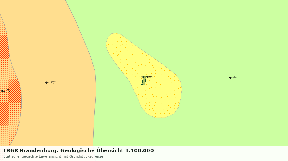 Statische Kartenansicht: LBGR Brandenburg: Geologische Übersicht 1:100.000