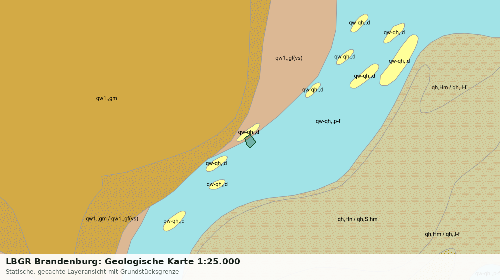Statische Kartenansicht: LBGR Brandenburg: Geologische Karte 1:25.000