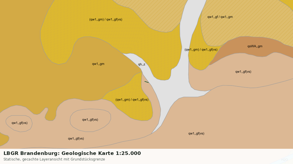 Statische Kartenansicht: LBGR Brandenburg: Geologische Karte 1:25.000