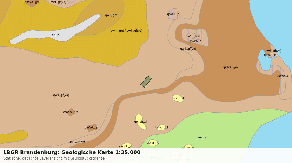 Statische Kartenansicht: LBGR Brandenburg: Geologische Karte 1:25.000