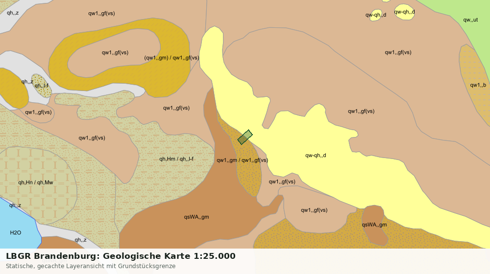 Statische Kartenansicht: LBGR Brandenburg: Geologische Karte 1:25.000