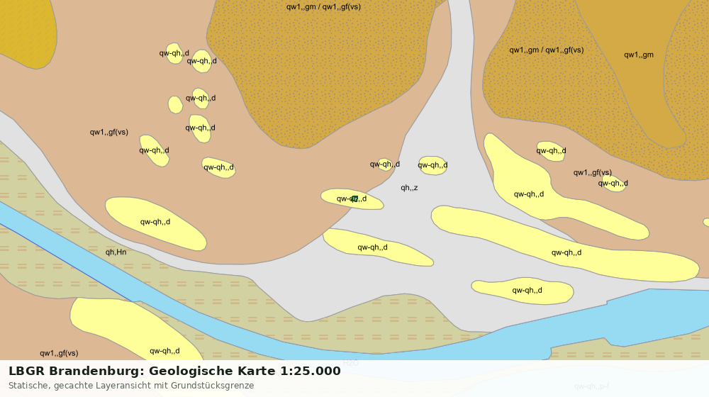 Statische Kartenansicht: LBGR Brandenburg: Geologische Karte 1:25.000