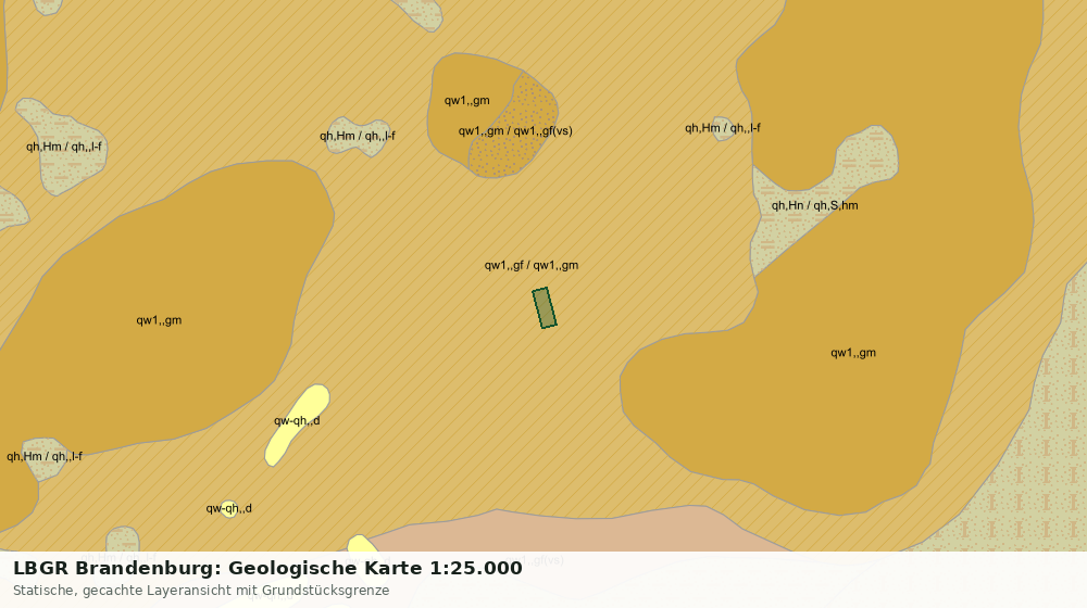 Statische Kartenansicht: LBGR Brandenburg: Geologische Karte 1:25.000