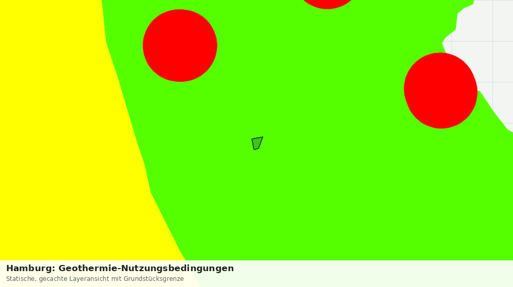 Statische Kartenansicht: Hamburg: Geothermie-Nutzungsbedingungen