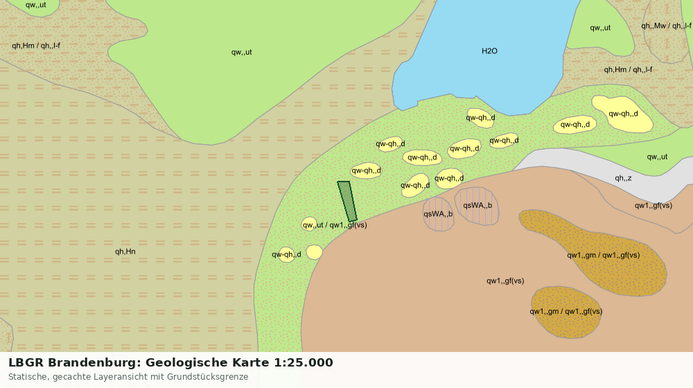 Statische Kartenansicht: LBGR Brandenburg: Geologische Karte 1:25.000