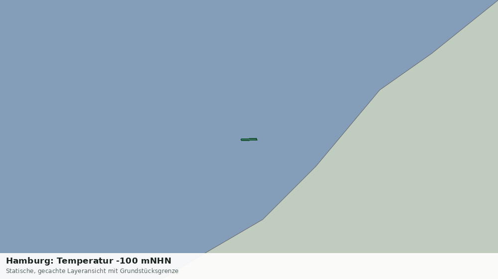 Statische Kartenansicht: Hamburg: Temperatur -100 mNHN