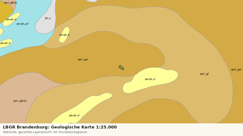 Statische Kartenansicht: LBGR Brandenburg: Geologische Karte 1:25.000