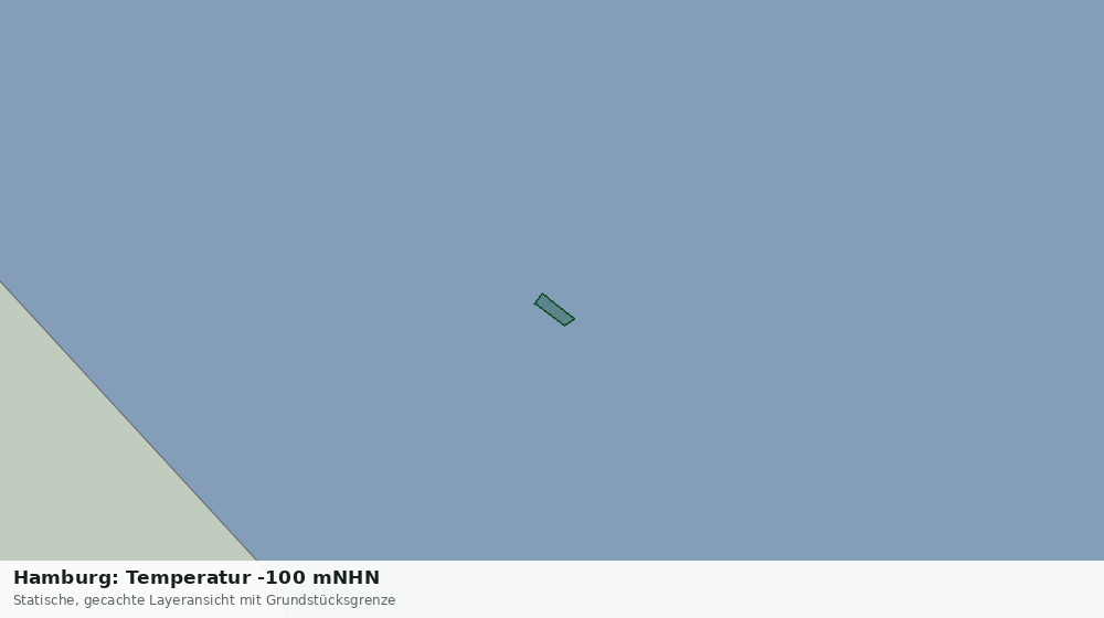Statische Kartenansicht: Hamburg: Temperatur -100 mNHN