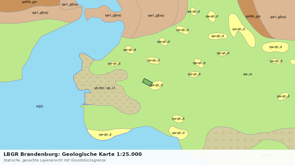 Statische Kartenansicht: LBGR Brandenburg: Geologische Karte 1:25.000