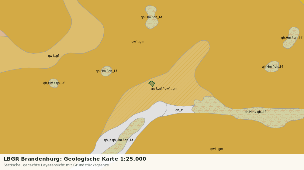 Statische Kartenansicht: LBGR Brandenburg: Geologische Karte 1:25.000