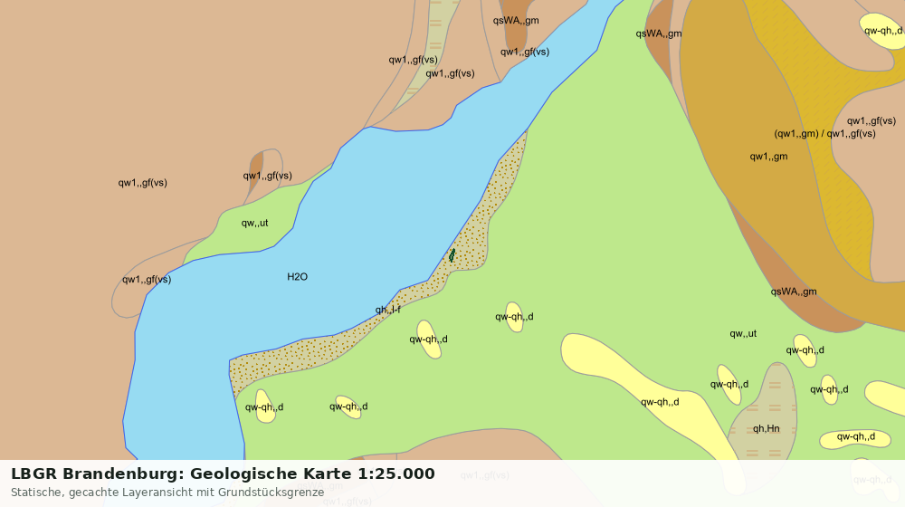 Statische Kartenansicht: LBGR Brandenburg: Geologische Karte 1:25.000