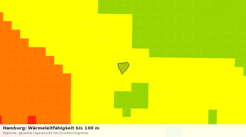 Statische Kartenansicht: Hamburg: Wärmeleitfähigkeit bis 100 m