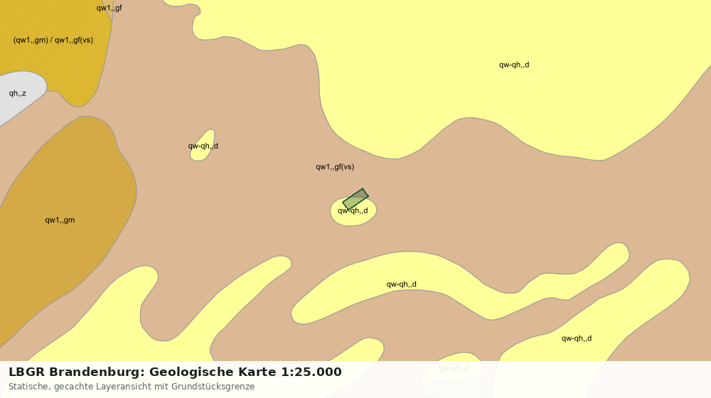 Statische Kartenansicht: LBGR Brandenburg: Geologische Karte 1:25.000