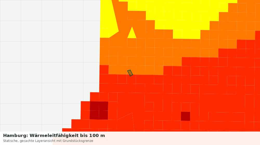 Statische Kartenansicht: Hamburg: Wärmeleitfähigkeit bis 100 m