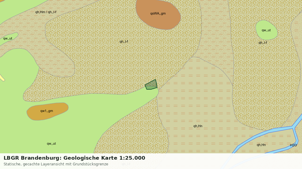Statische Kartenansicht: LBGR Brandenburg: Geologische Karte 1:25.000