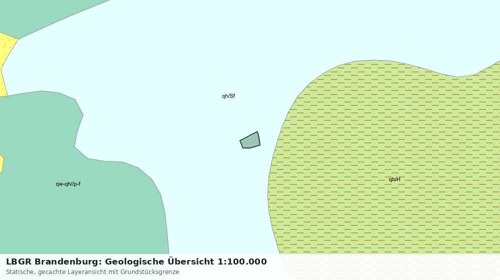 Statische Kartenansicht: LBGR Brandenburg: Geologische Übersicht 1:100.000