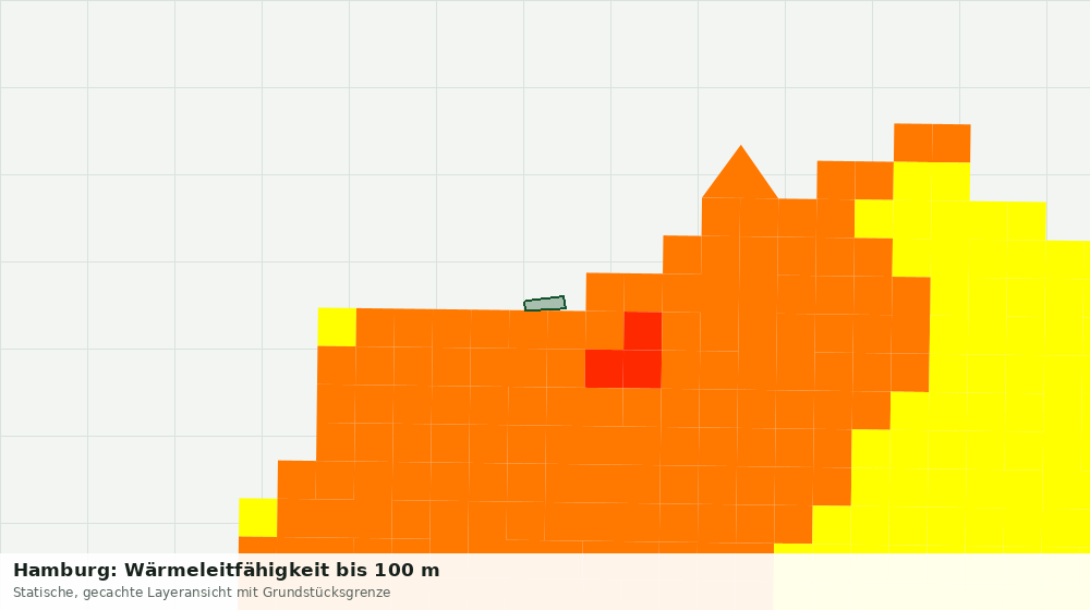 Statische Kartenansicht: Hamburg: Wärmeleitfähigkeit bis 100 m