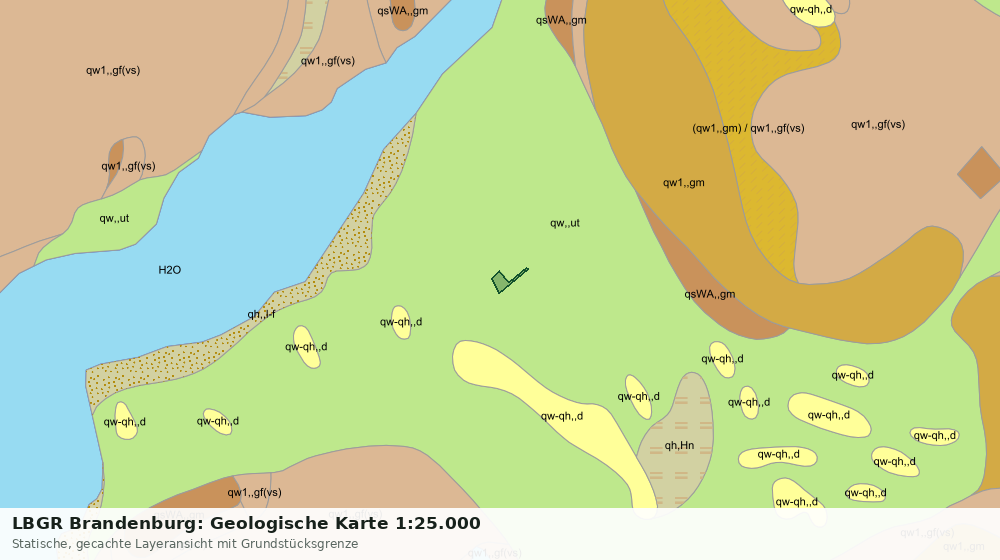 Statische Kartenansicht: LBGR Brandenburg: Geologische Karte 1:25.000
