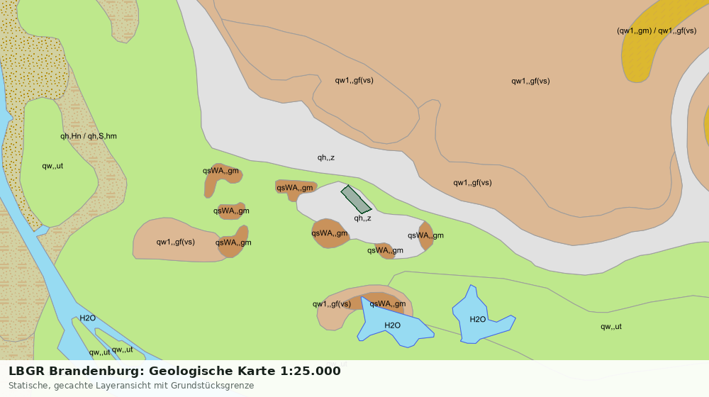 Statische Kartenansicht: LBGR Brandenburg: Geologische Karte 1:25.000