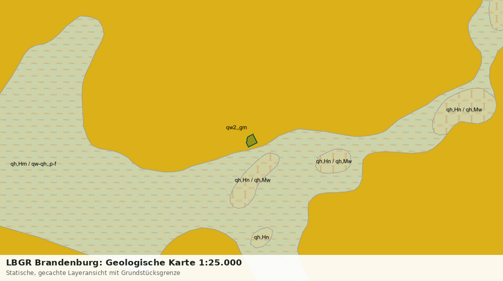 Statische Kartenansicht: LBGR Brandenburg: Geologische Karte 1:25.000