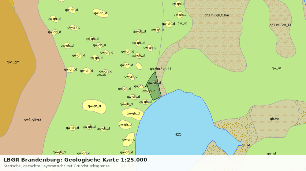 Statische Kartenansicht: LBGR Brandenburg: Geologische Karte 1:25.000