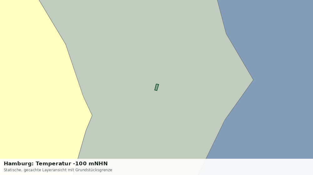 Statische Kartenansicht: Hamburg: Temperatur -100 mNHN