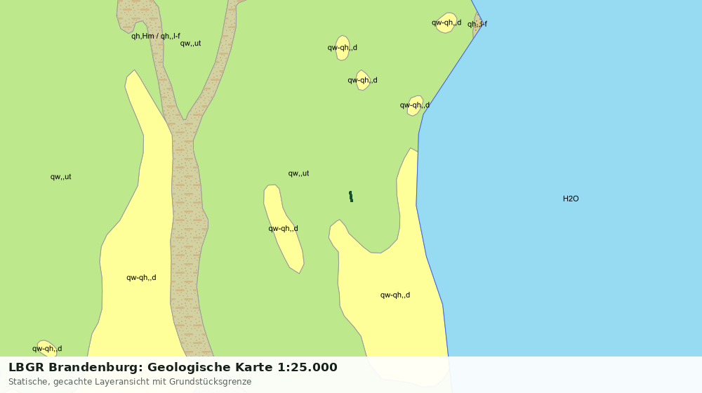 Statische Kartenansicht: LBGR Brandenburg: Geologische Karte 1:25.000