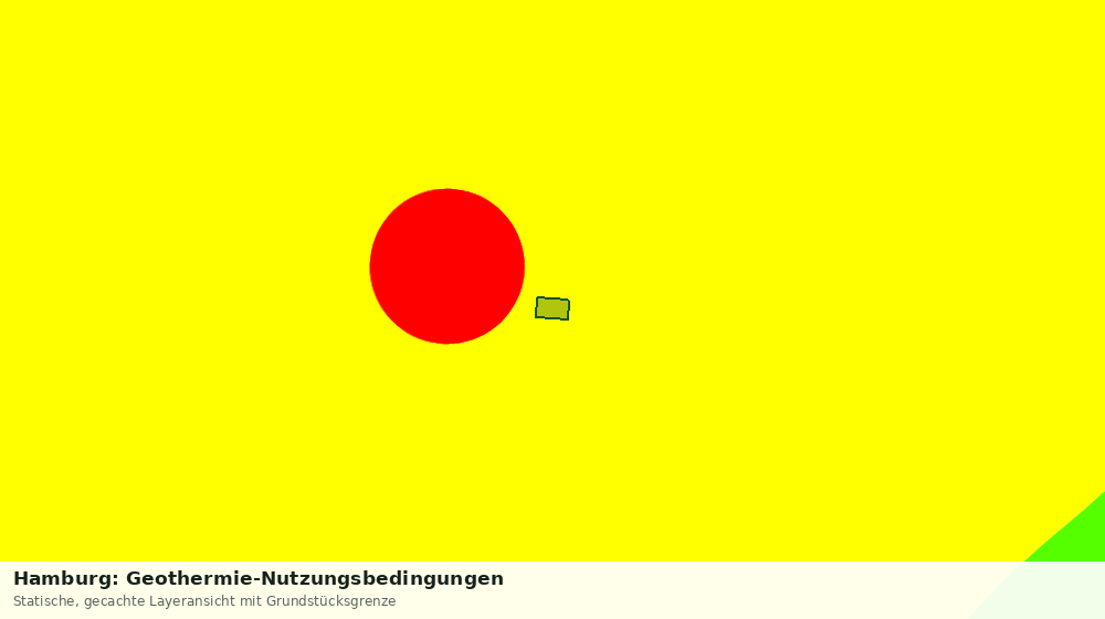Statische Kartenansicht: Hamburg: Geothermie-Nutzungsbedingungen