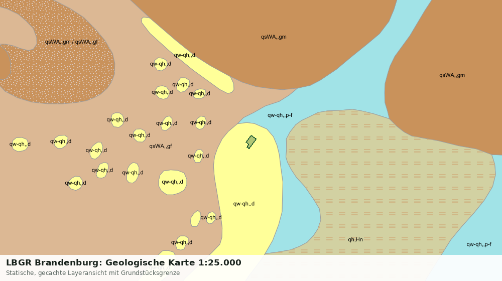 Statische Kartenansicht: LBGR Brandenburg: Geologische Karte 1:25.000