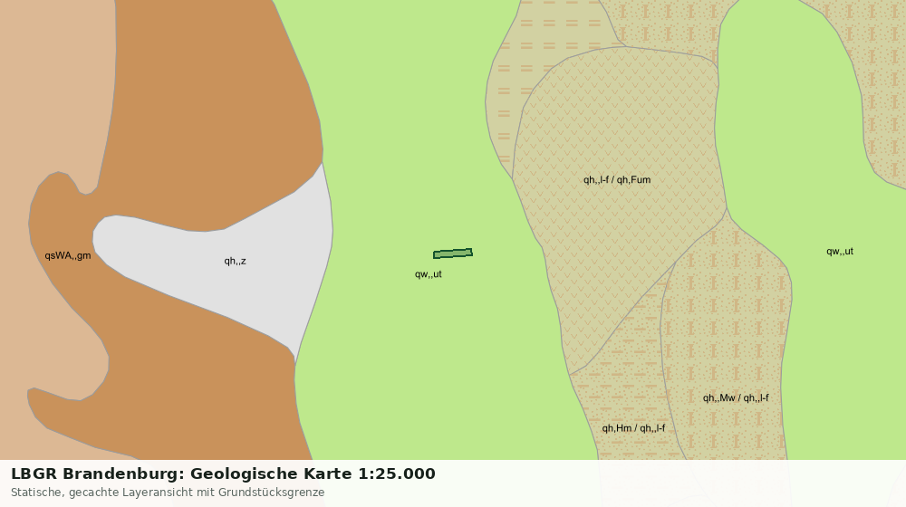Statische Kartenansicht: LBGR Brandenburg: Geologische Karte 1:25.000