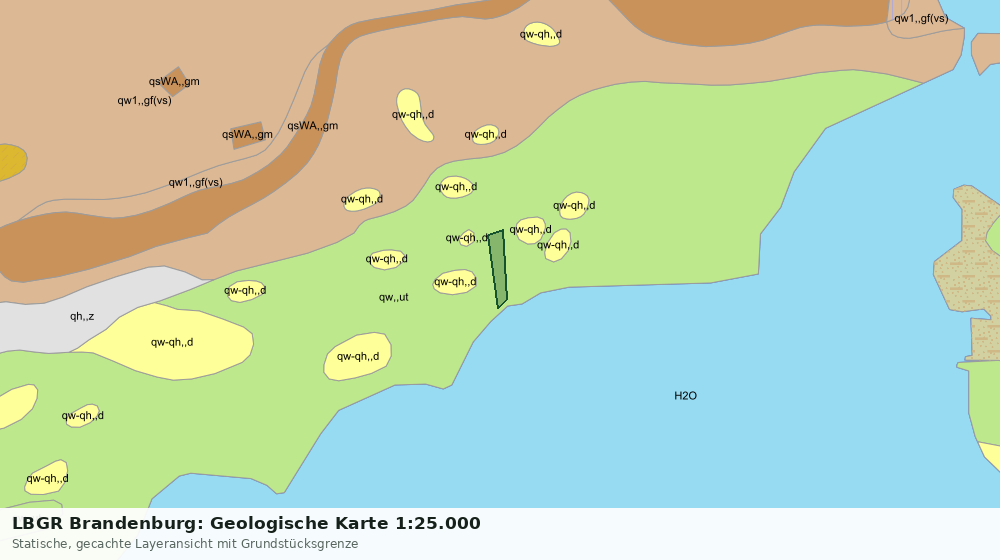 Statische Kartenansicht: LBGR Brandenburg: Geologische Karte 1:25.000