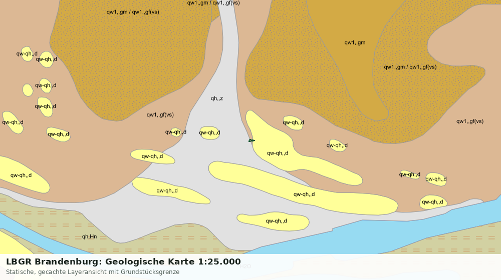 Statische Kartenansicht: LBGR Brandenburg: Geologische Karte 1:25.000