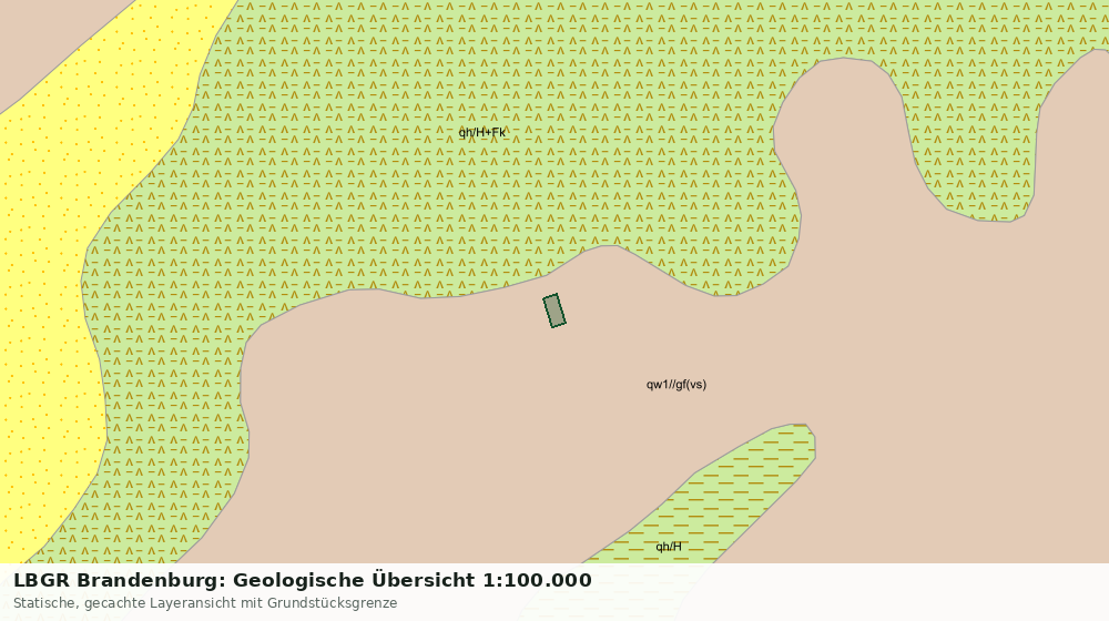 Statische Kartenansicht: LBGR Brandenburg: Geologische Übersicht 1:100.000