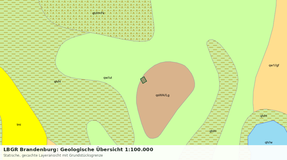 Statische Kartenansicht: LBGR Brandenburg: Geologische Übersicht 1:100.000