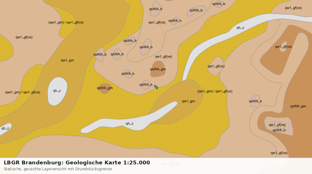 Statische Kartenansicht: LBGR Brandenburg: Geologische Karte 1:25.000