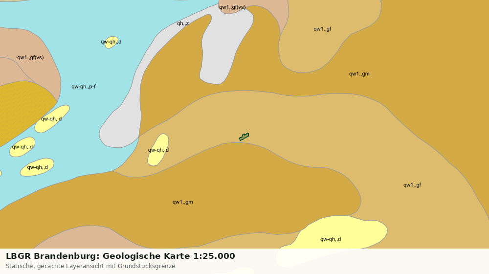 Statische Kartenansicht: LBGR Brandenburg: Geologische Karte 1:25.000