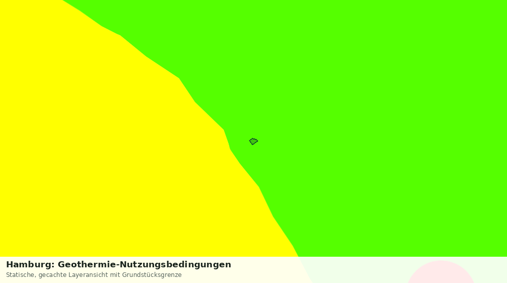 Statische Kartenansicht: Hamburg: Geothermie-Nutzungsbedingungen