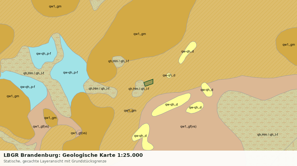 Statische Kartenansicht: LBGR Brandenburg: Geologische Karte 1:25.000