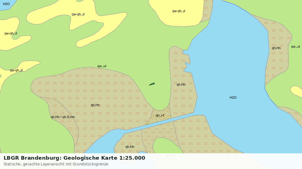 Statische Kartenansicht: LBGR Brandenburg: Geologische Karte 1:25.000