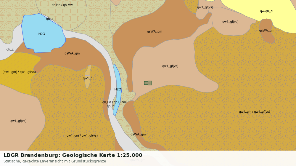 Statische Kartenansicht: LBGR Brandenburg: Geologische Karte 1:25.000
