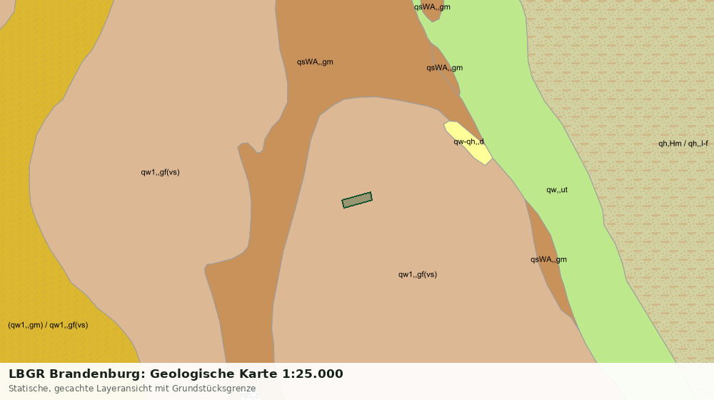 Statische Kartenansicht: LBGR Brandenburg: Geologische Karte 1:25.000
