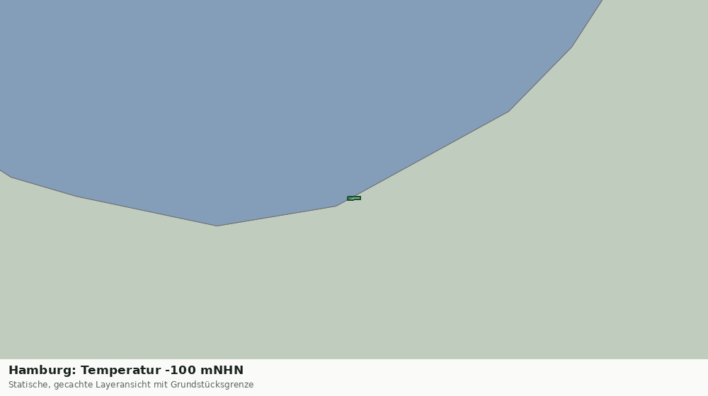 Statische Kartenansicht: Hamburg: Temperatur -100 mNHN