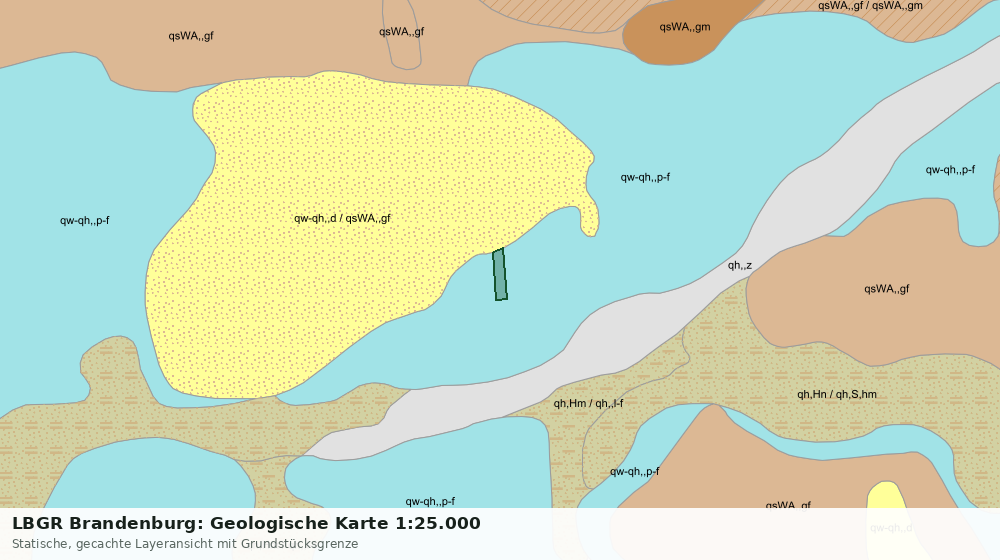 Statische Kartenansicht: LBGR Brandenburg: Geologische Karte 1:25.000